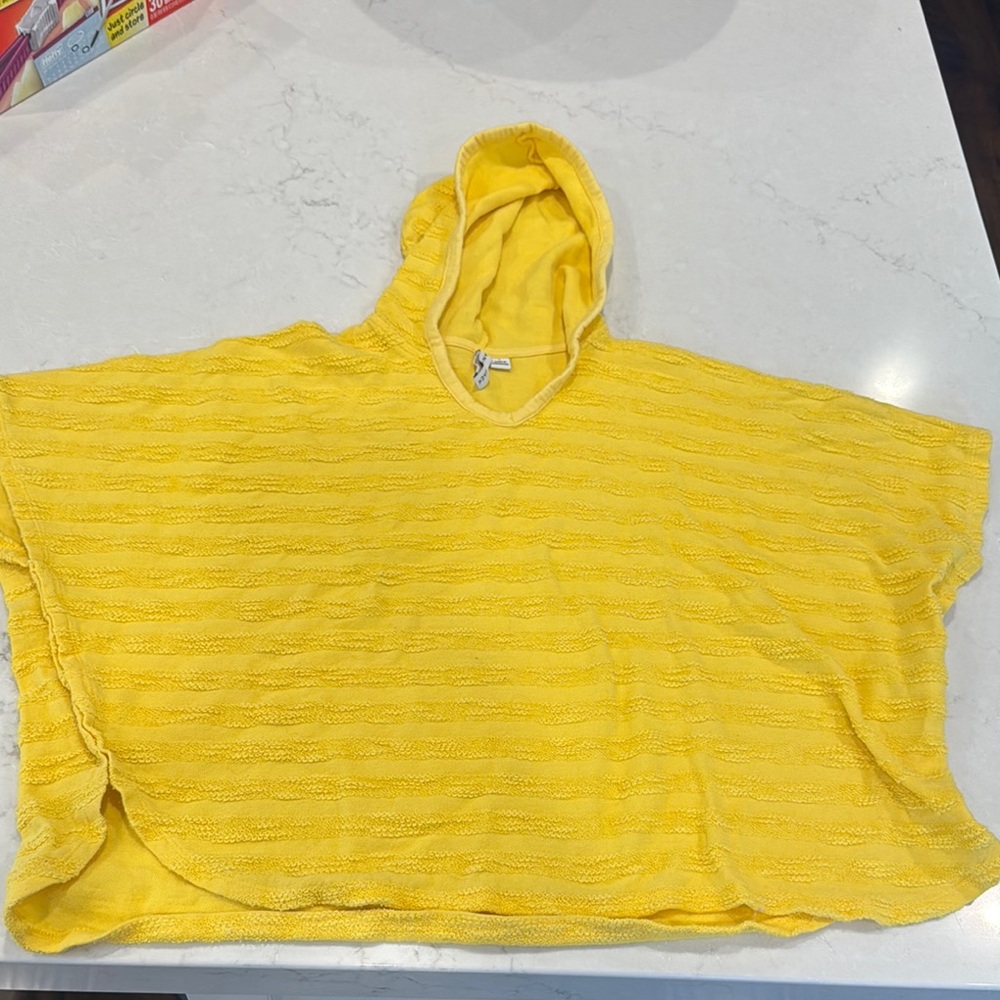 Janie and Jack yellow terry poncho toddler 6